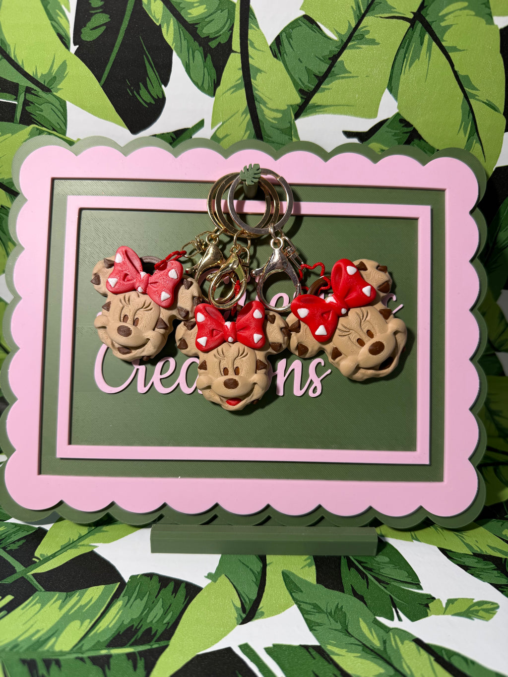 Chocolate Chip Mouse Bow Keychain