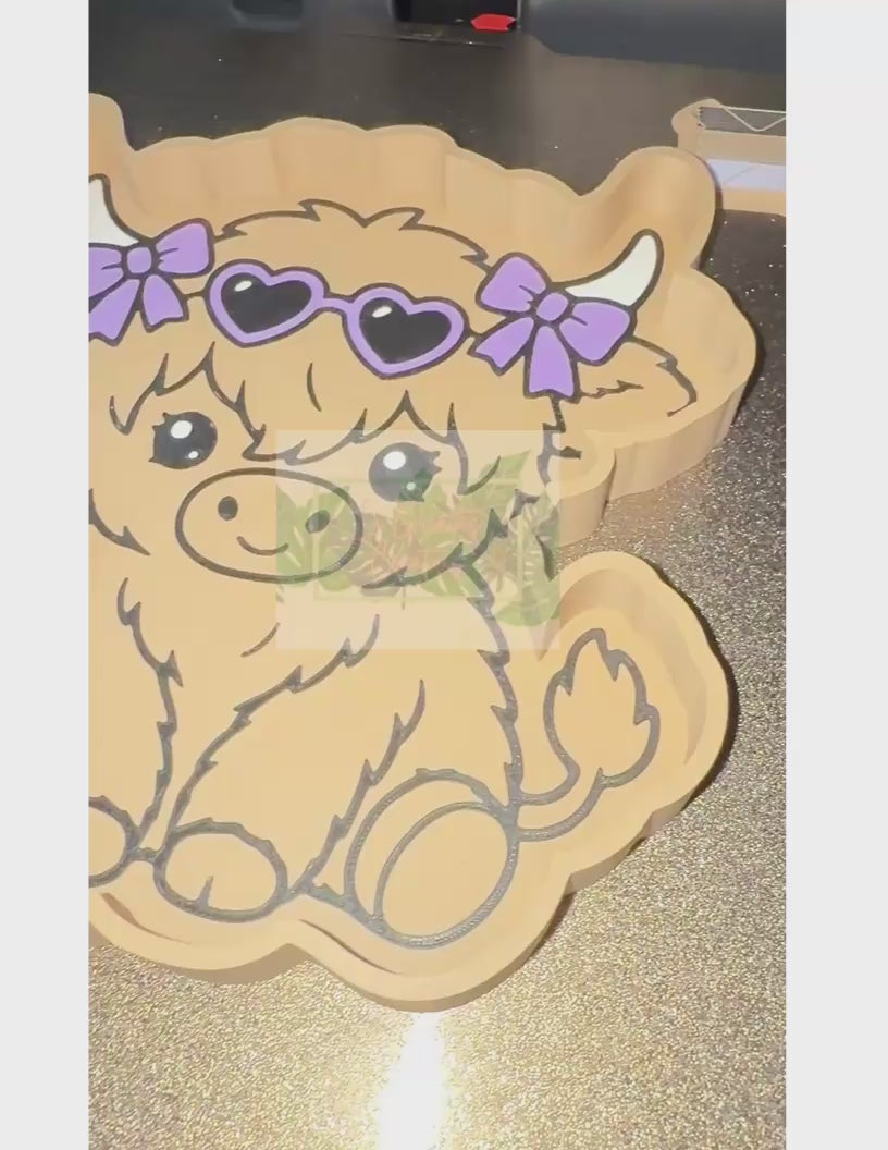 Highland cow bead tray